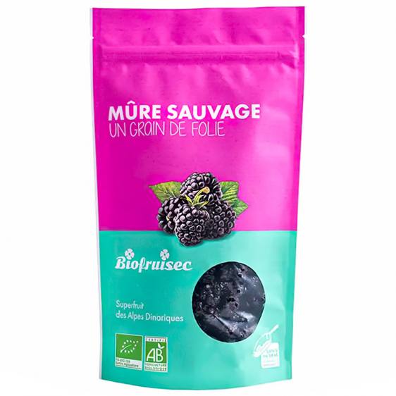 Mûres sauvages des Alpes Dinariques séchées bio 100g