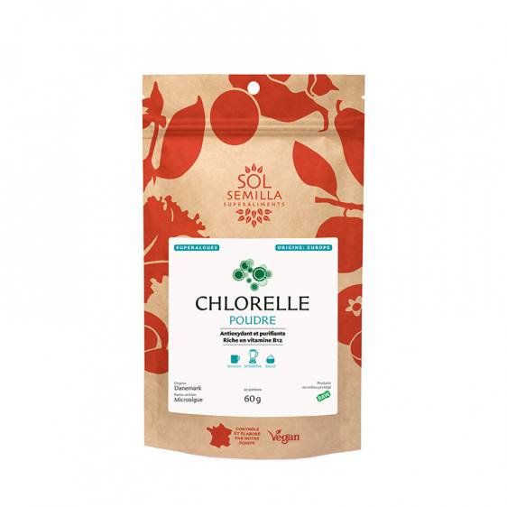 Chlorelle crue en poudre 60g