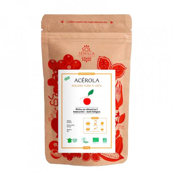 Acérola crue bio en poudre 250g