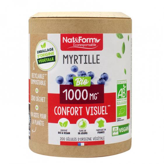 Myrtille bio éco-responsable 200 gélules