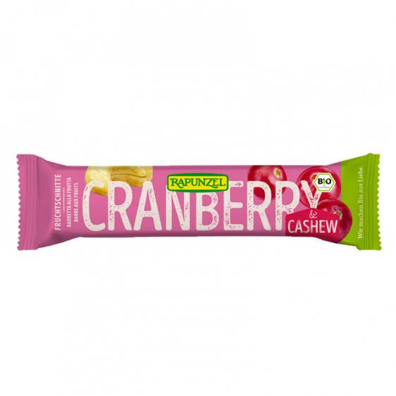 Barre aux fruits canneberges noix de cajou bio 40g