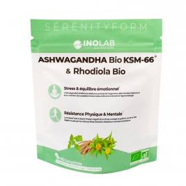 Serenityform ashwagandha rhodiola bio 60 comprimés