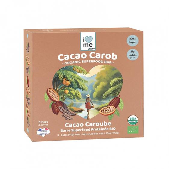 Barres protéinée cacao caroube bio 120g