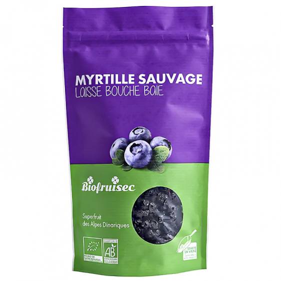 Myrtilles sauvages des Alpes Dinariques séchées bio 100g